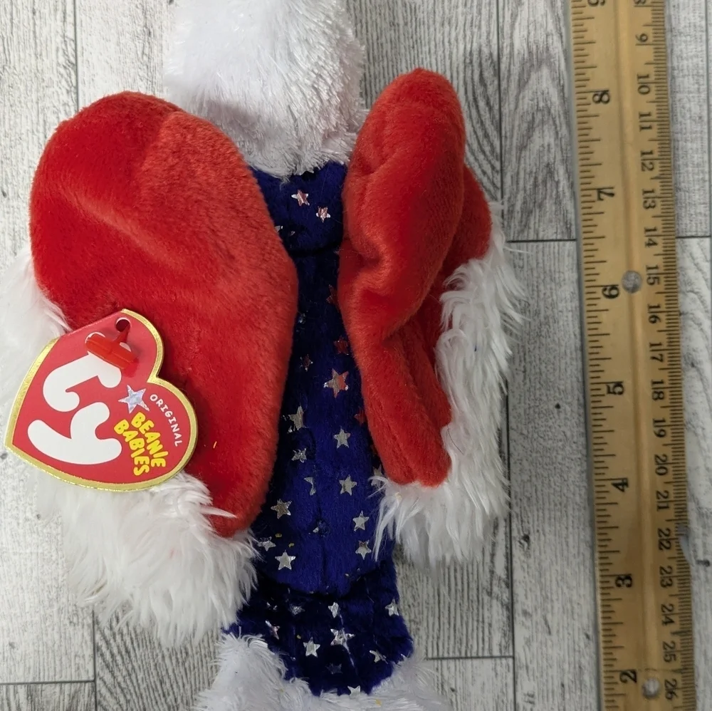 Ty Free Plush Eagle Toy with Red, White, and Blue